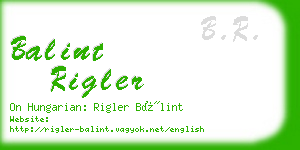 balint rigler business card